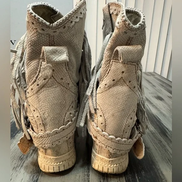 El Vaquero Italy Arya Kalahari Krust Women’s Wedge Moccasin Boots Size 40 - Picture 5 of 16